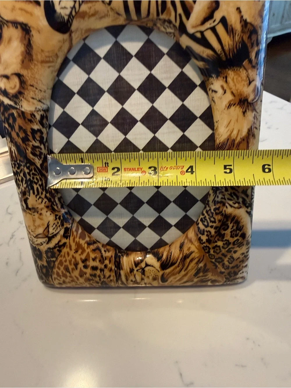 Safari Animal Print Picture Frame Zebra Leopard Tiger Giraffe Oval